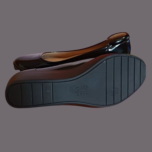 Naturalizer "Sam" Slip On Wedge Pump Confort Shoes Black Size 8M - Picture 14 of 16